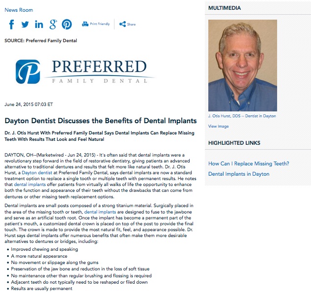 dental,implant,implants,dentistry,dentist,dayton,ohio,j otis hurst,preferred family dental,dentures